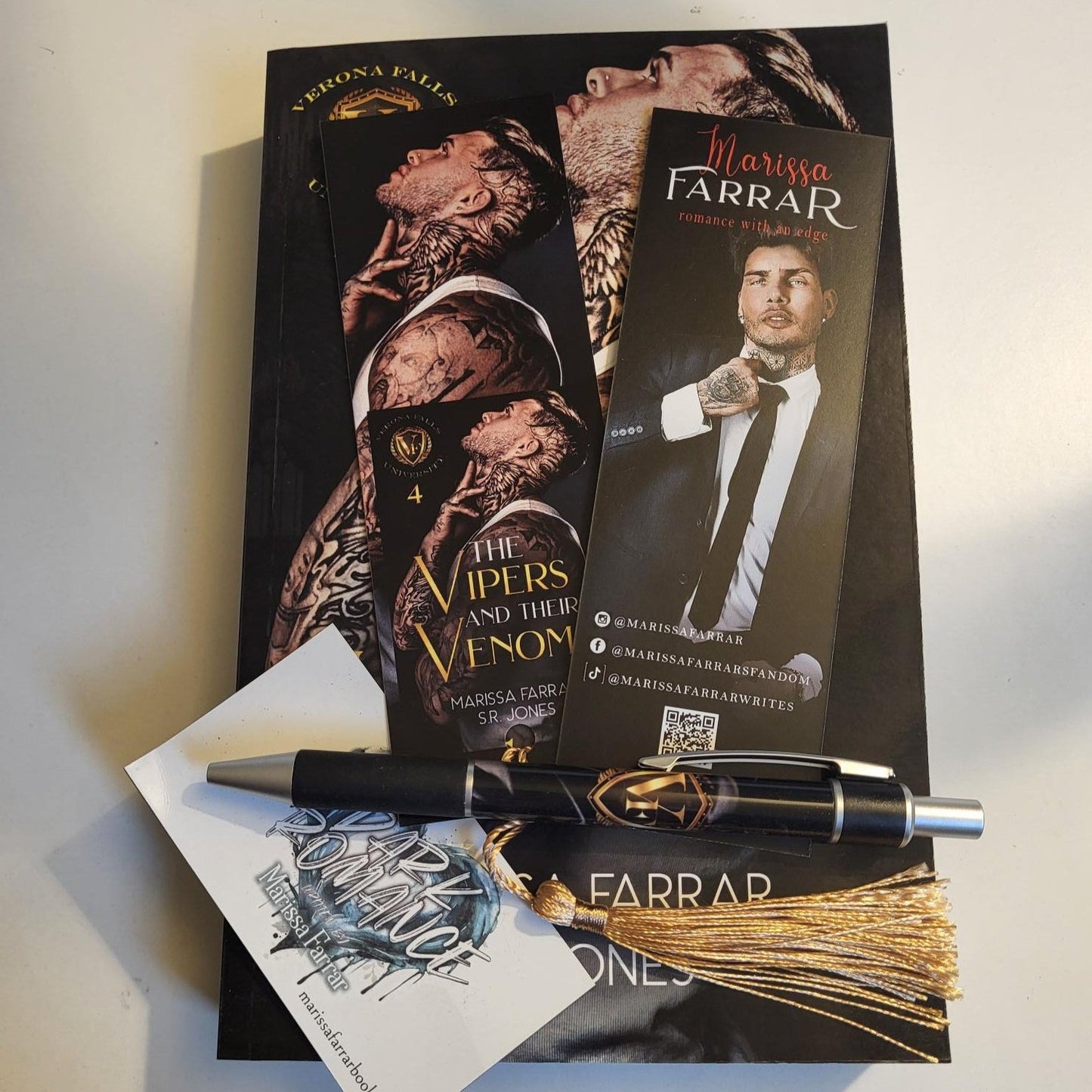 The Vipers and Their Venom paperback with matching swag