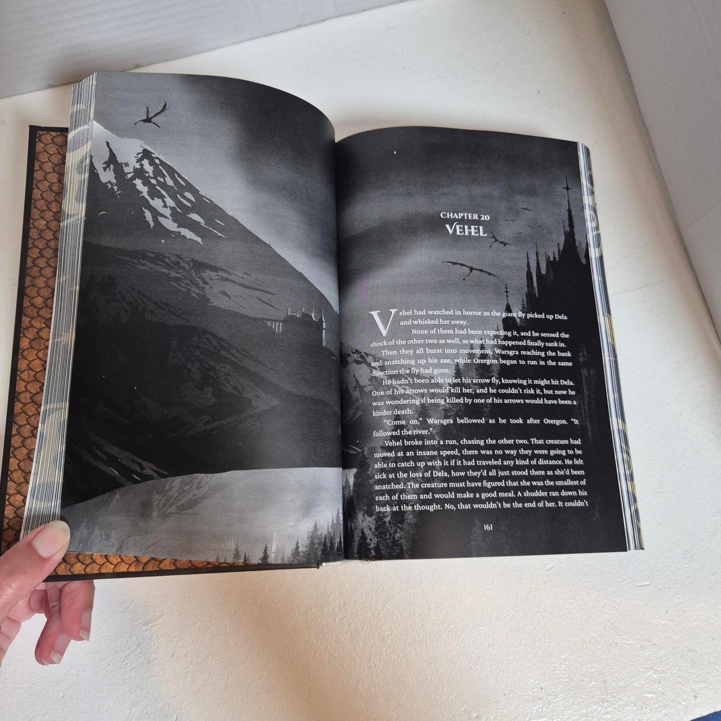 Interior of Chronicles of the Four showing double page chapter image