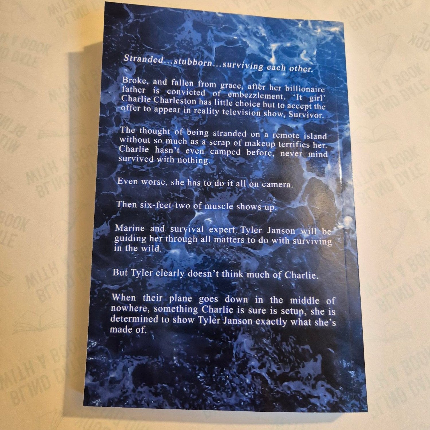 Back cover showing blurb of the paperback Survivor by Marissa Farrar