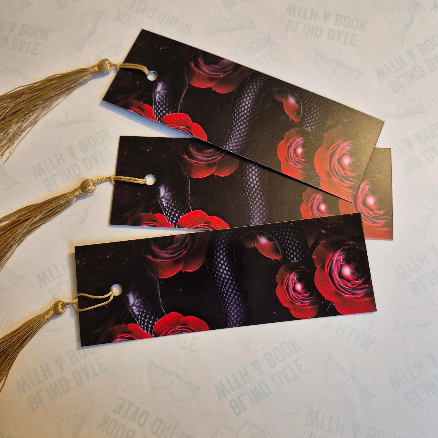 Wicked Monsters bookmarks with gold tassel