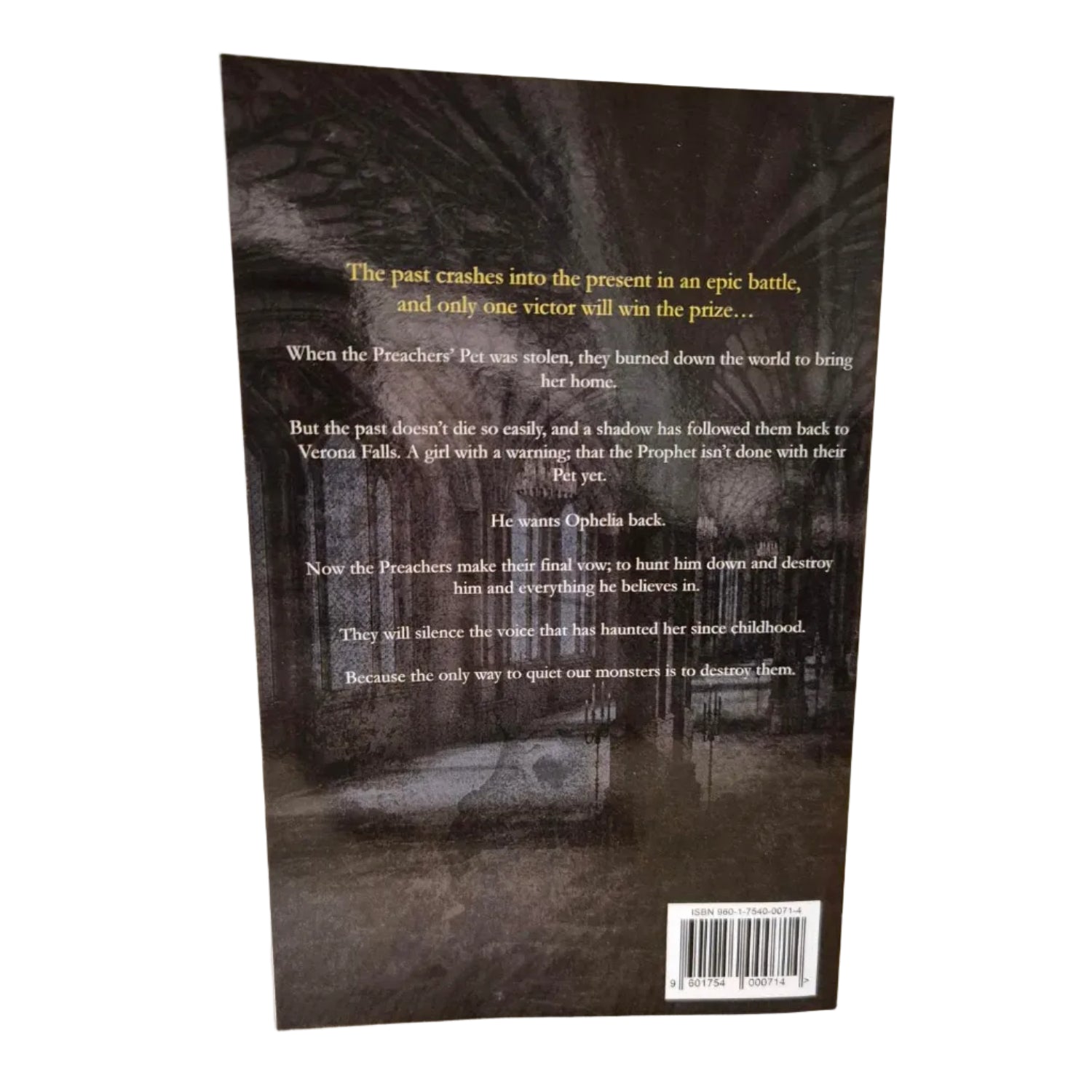 Rear paperback cover of The Preachers' Prize