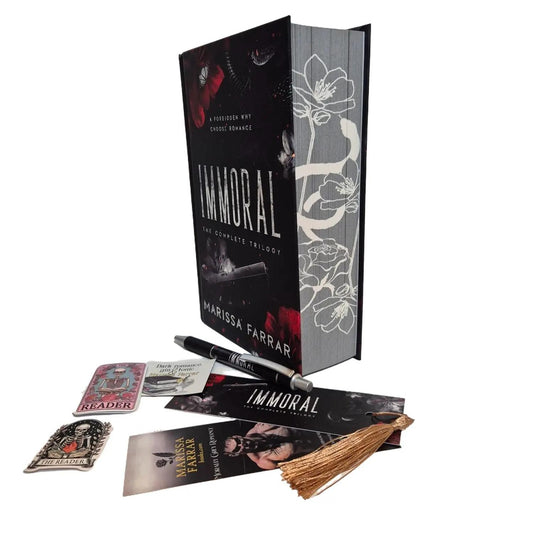 Special Edition hardback for the omnibus of Immoral by Marissa Farrar