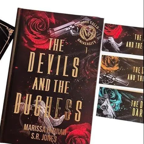 Verona Falls Devils Special Edition Hardbacks and bookmarks.