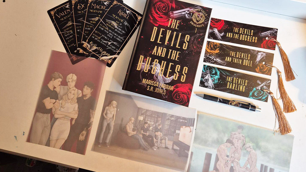 Verona Falls Hardback Special Editions with Vellum Character Art, Foiled Cards, Bookmarks, and Swag