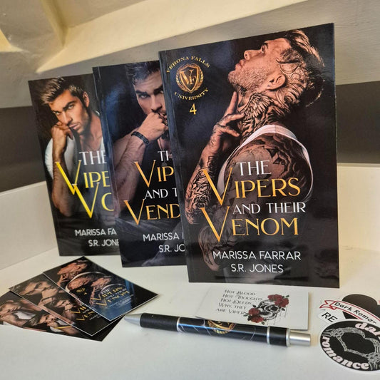 The Verona Falls Vipers Paperbacks with additional swag