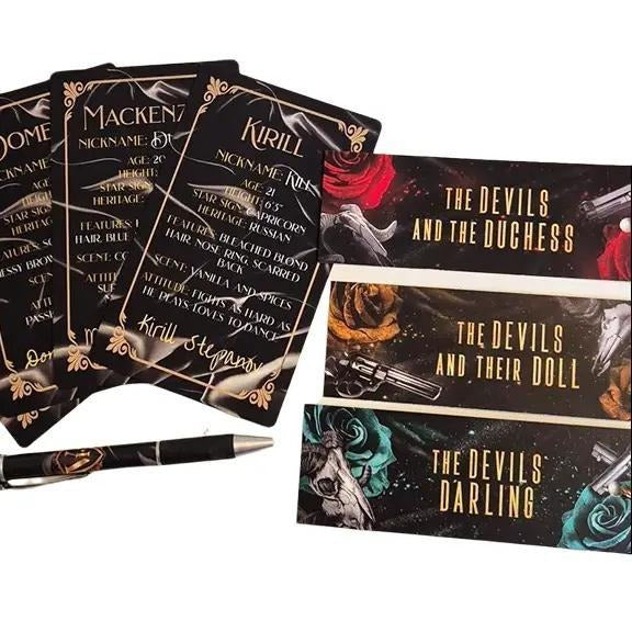 Verona Falls Character Cards and Foiled Bookmarks